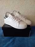 Акція кросівки жіночі шкіряні білі adidas stan smith