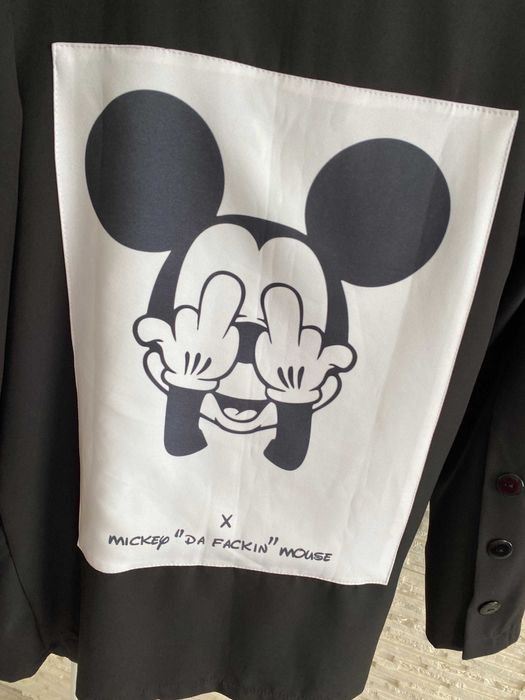 Exclusive hit dłuższa marynarka z myszką miki Mickey S-M-L
