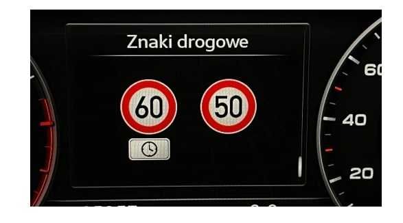 Rozpoznawanie znaków drogowych VZE Audi A4 B9 8W Q5 A5 A3 8V A6 C8C 4G