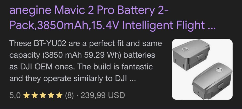 Дешево нова oem посилена батарея для mavic 2 enterprise mavic 2 pro