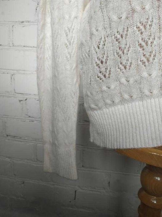 Италия! р.52 новый паутинка ажурный свитер в составе шерсть