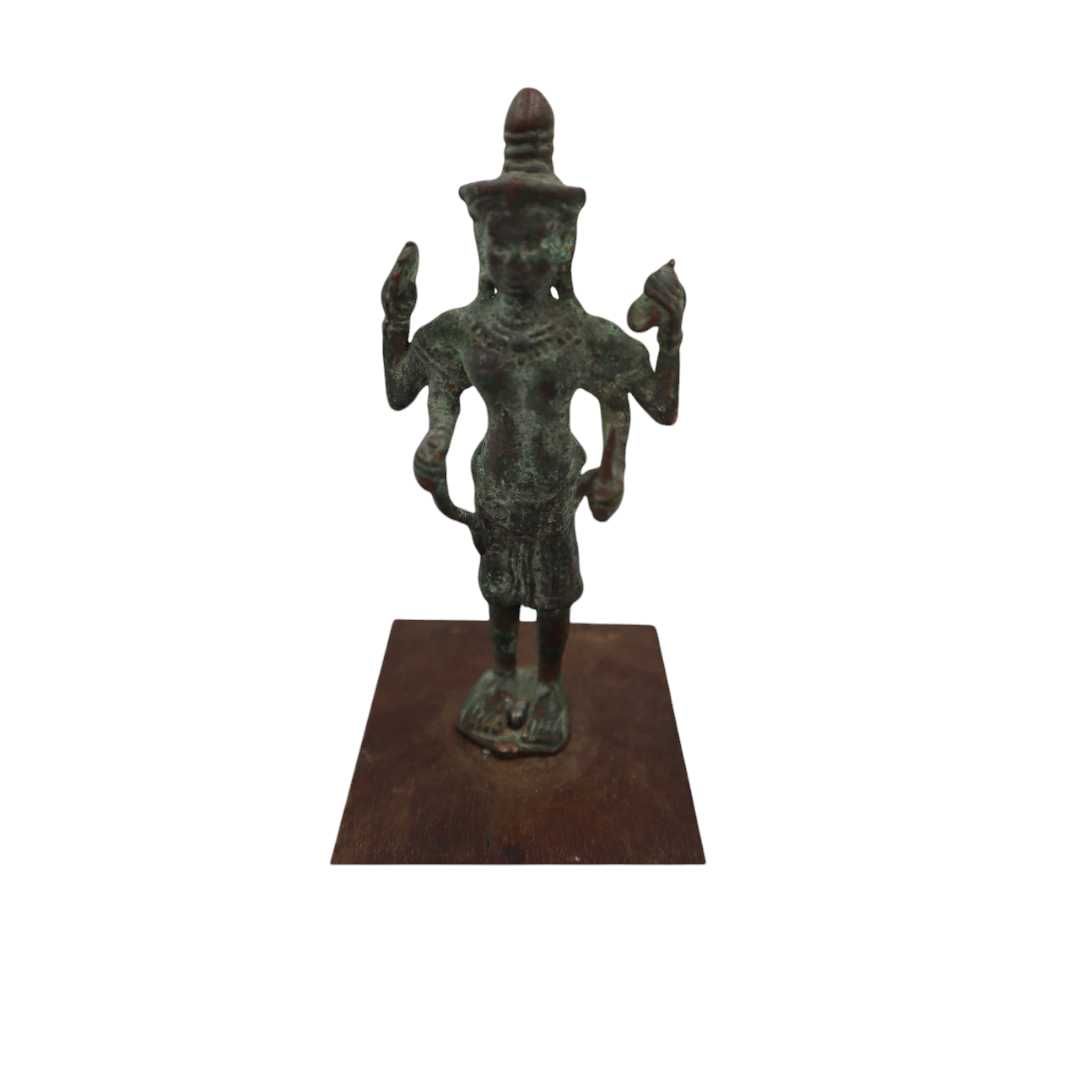 Figurka brąz  rzeźba hinduskiego bóstwa, Wisznu B51/050370