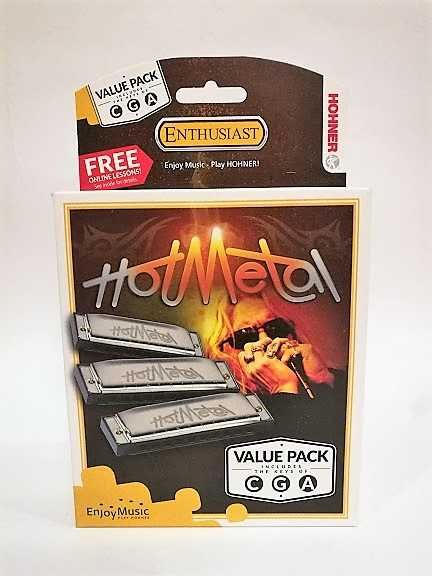 Hohner Hot Metal SET - CGA zestaw trzech harmonijek harmonijka ustna