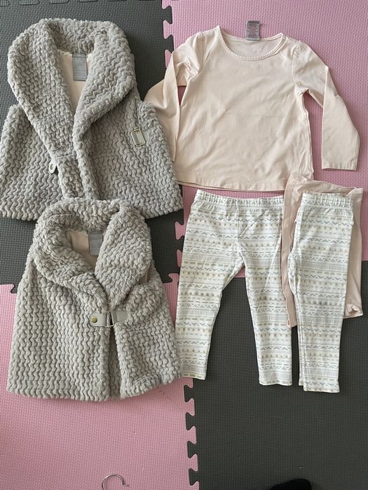 Zestaw z kamizelka dla dziewczynki r. 86