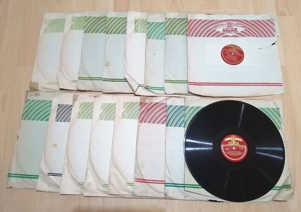 Stare płyty winylowe, patefonowe, szelakowe, ZSRR, PRL, Vintage