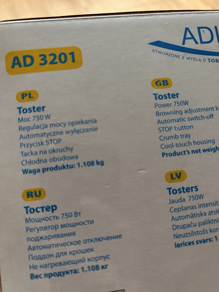 Nowy toster ADLER