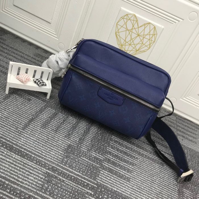 Сумка Louis Vuitton outdoor meesenger monogram кожаная синяя мужская