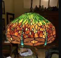 Lampa wisząca Tiffany, ważka 63 cm