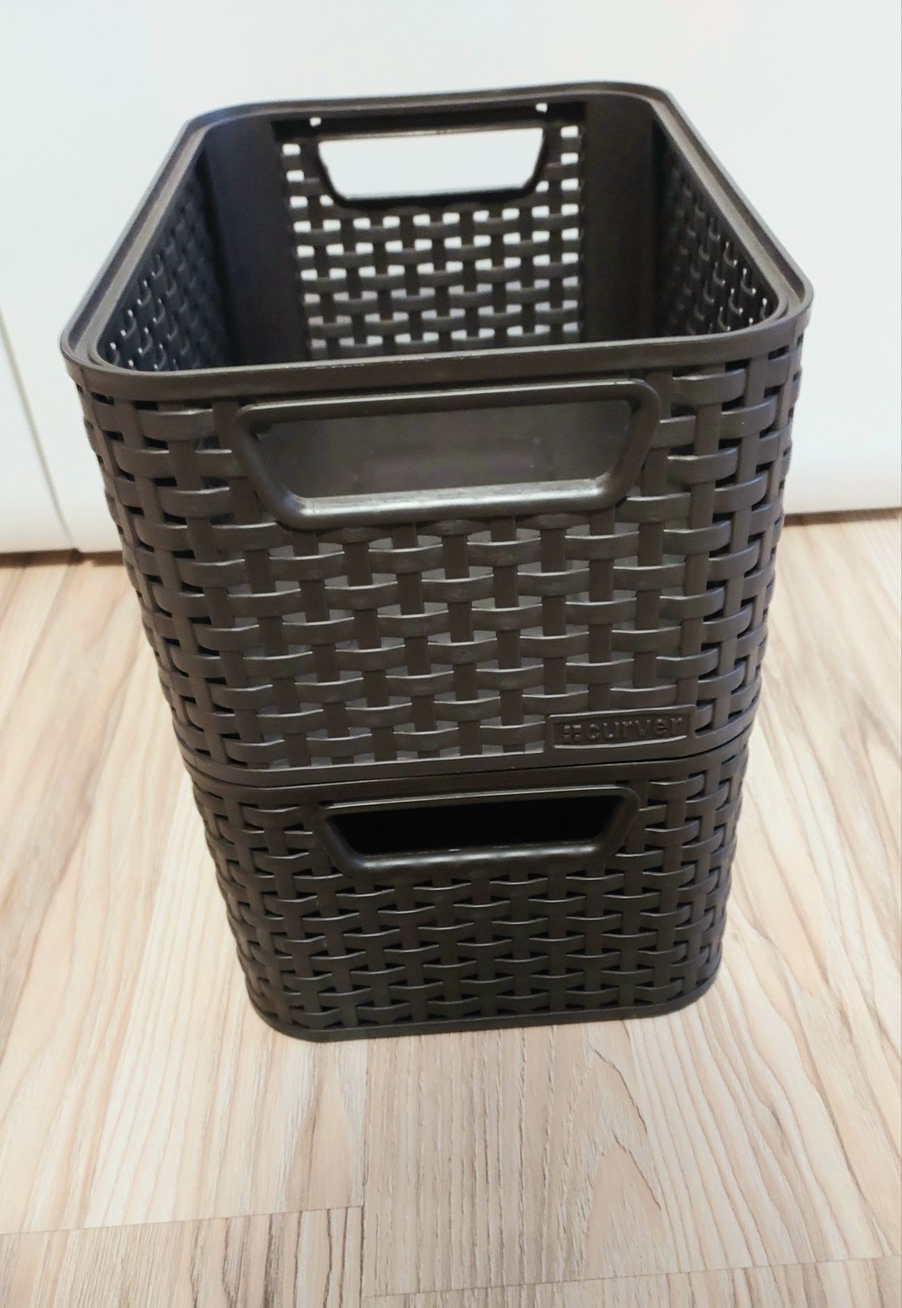 Dwa pojemniki ratanowe Curver