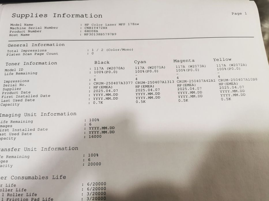 Drukarka laserowa Hp kolor MFP 178NWG  (02)