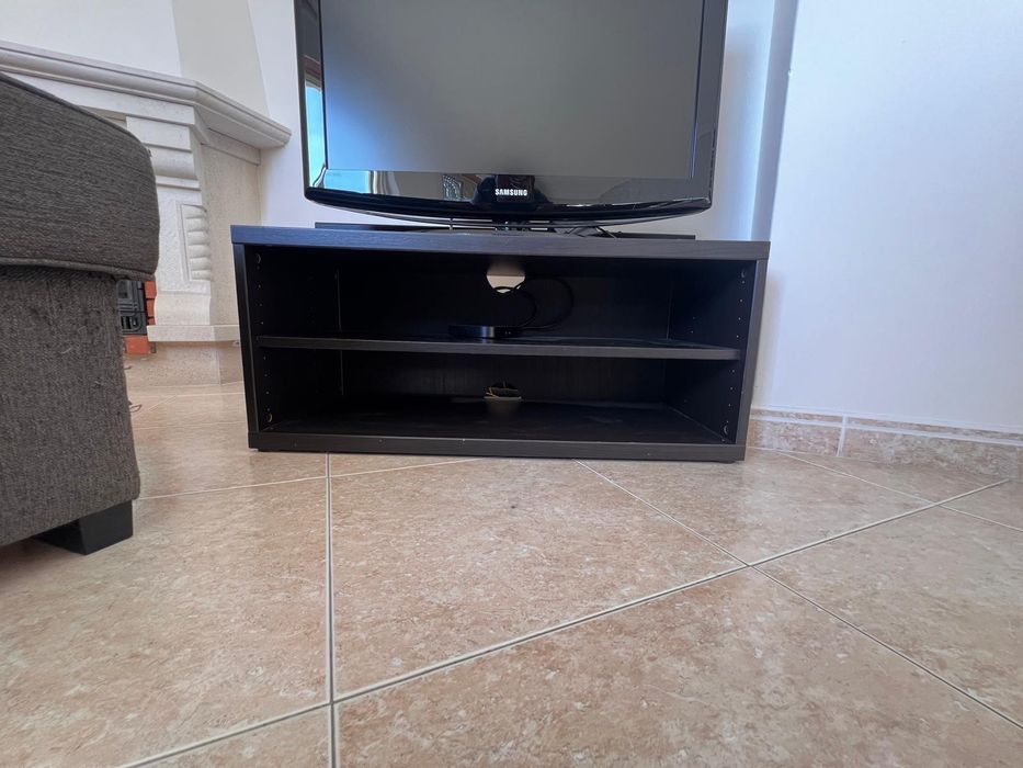 Móvel TV, preto-castanho, 120x40x38 cm