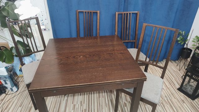Stół IKEA BJURSTA i 4 krzesła