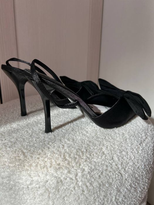 Туфлі-лодочки Zara чорні з бантом 36,37,38,39,40