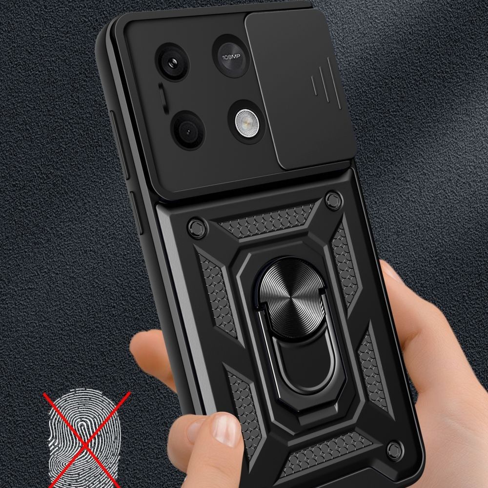 Etui Tech-Protect do Xiaomi Redmi Note 13 5G CamShield Pro Ring Black