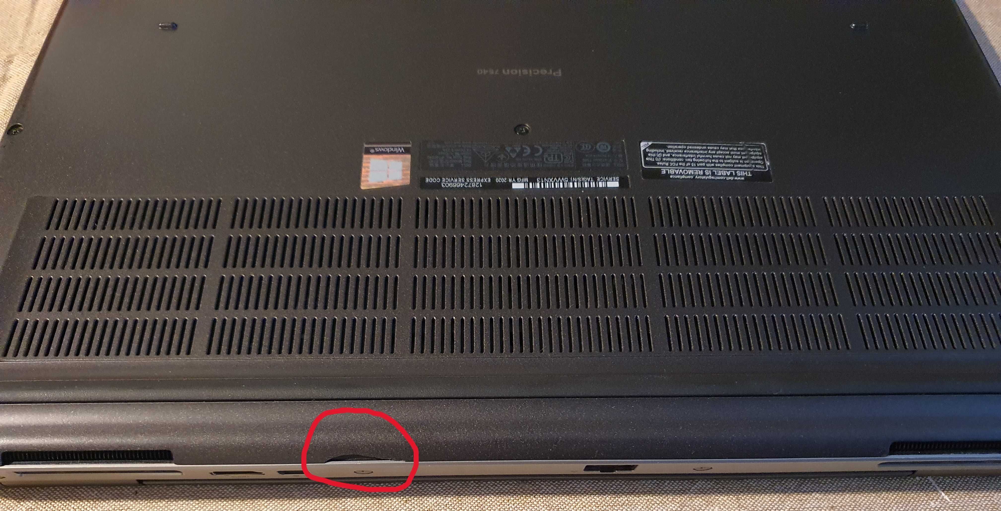 Dell Precision 7540 I7-9750H  Nvidia Quadro T2000