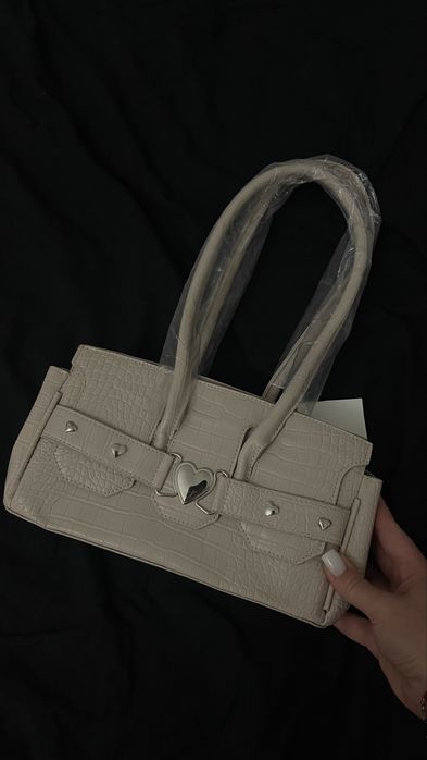 Сумка багет в стилі Y2K кроко