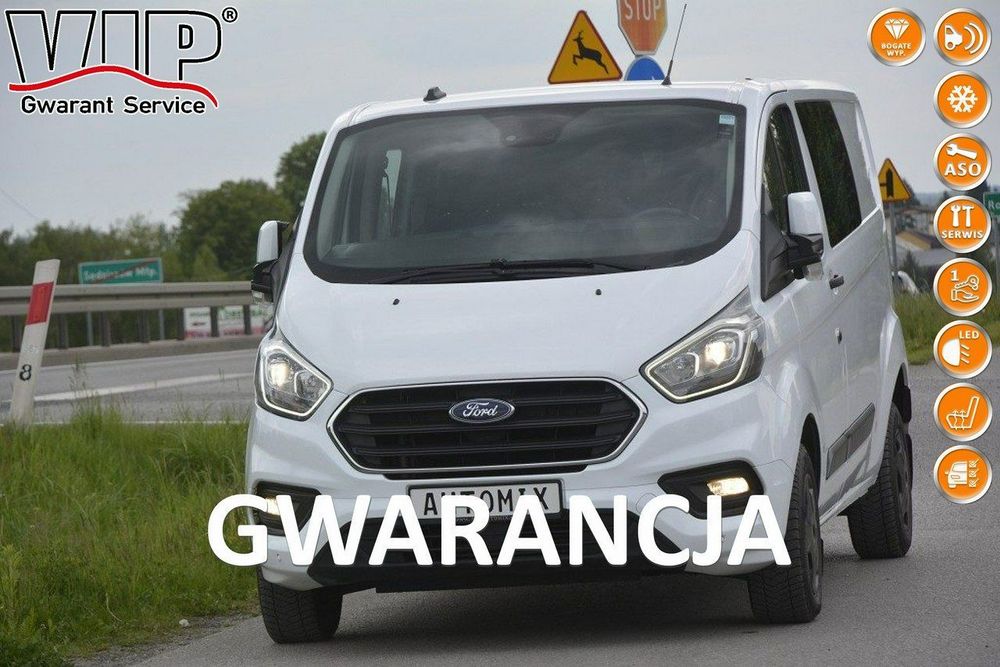 Ford Transit Custom  2.0EcoBlue brygadówka doinwestowany bezwypadkowy L2H1 gwarancja