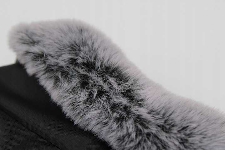 Ciepła kurtka dla dużego psa My World My Rules 5XL Czarny/Szary