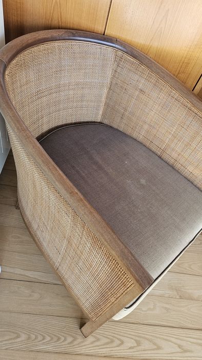 Poltrona em madeira e verga