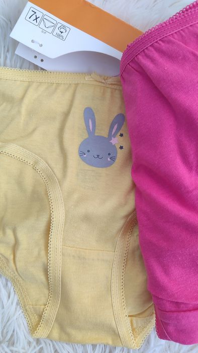 Nowe majteczki 110/116 dziewczęce 7pack