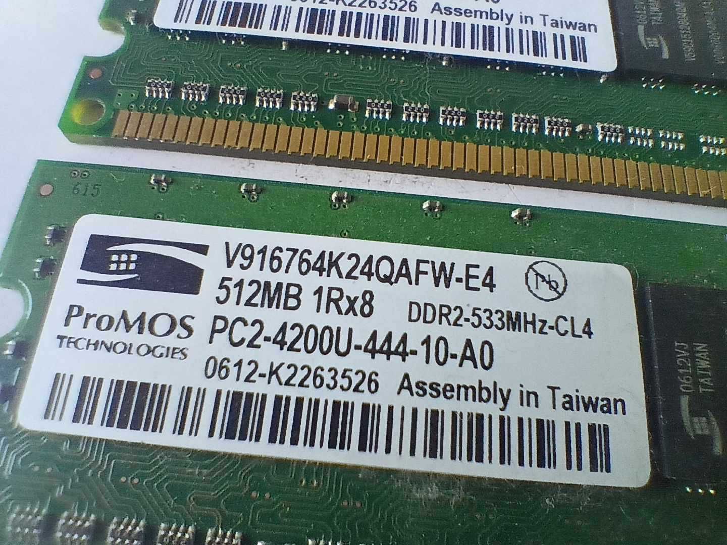 Pamięć RAM 2GB ProMos 512 MB PC2-4200U DDR2 533 MHz 4 x 512mb