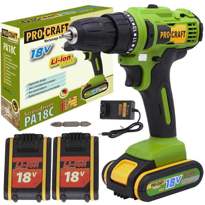 Шуруповерт Прокрафт 18В Аккумуляторный 2Ак Германия 1,5Ач Новый Продам