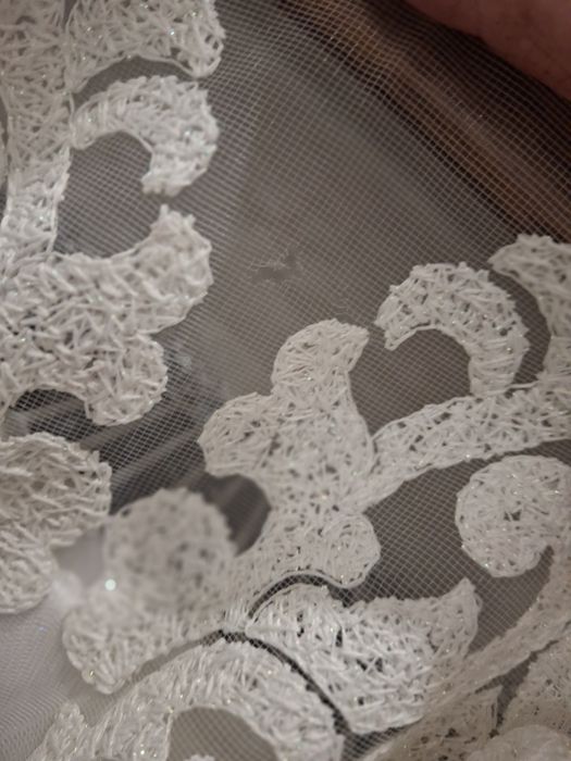 Тюль з вишивкою готова висота 266х480 з тасьмою