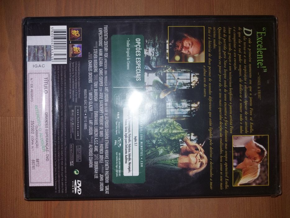 DVD NOVO e SELADO - " Grandes Esperanças " 1998