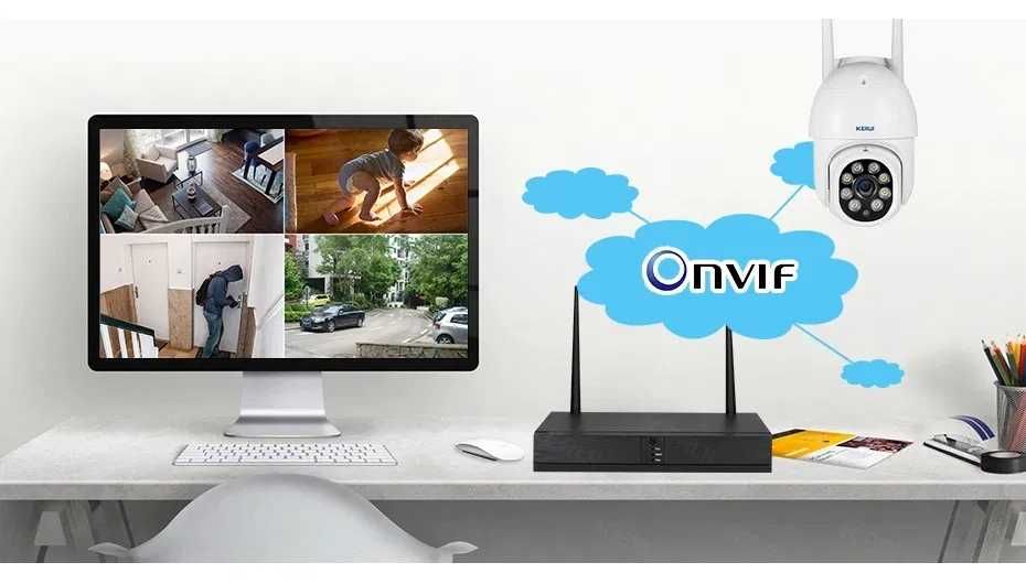 Уличная поворотная IP-камера Wi-Fi Kerui для наружного видеонаблюдения