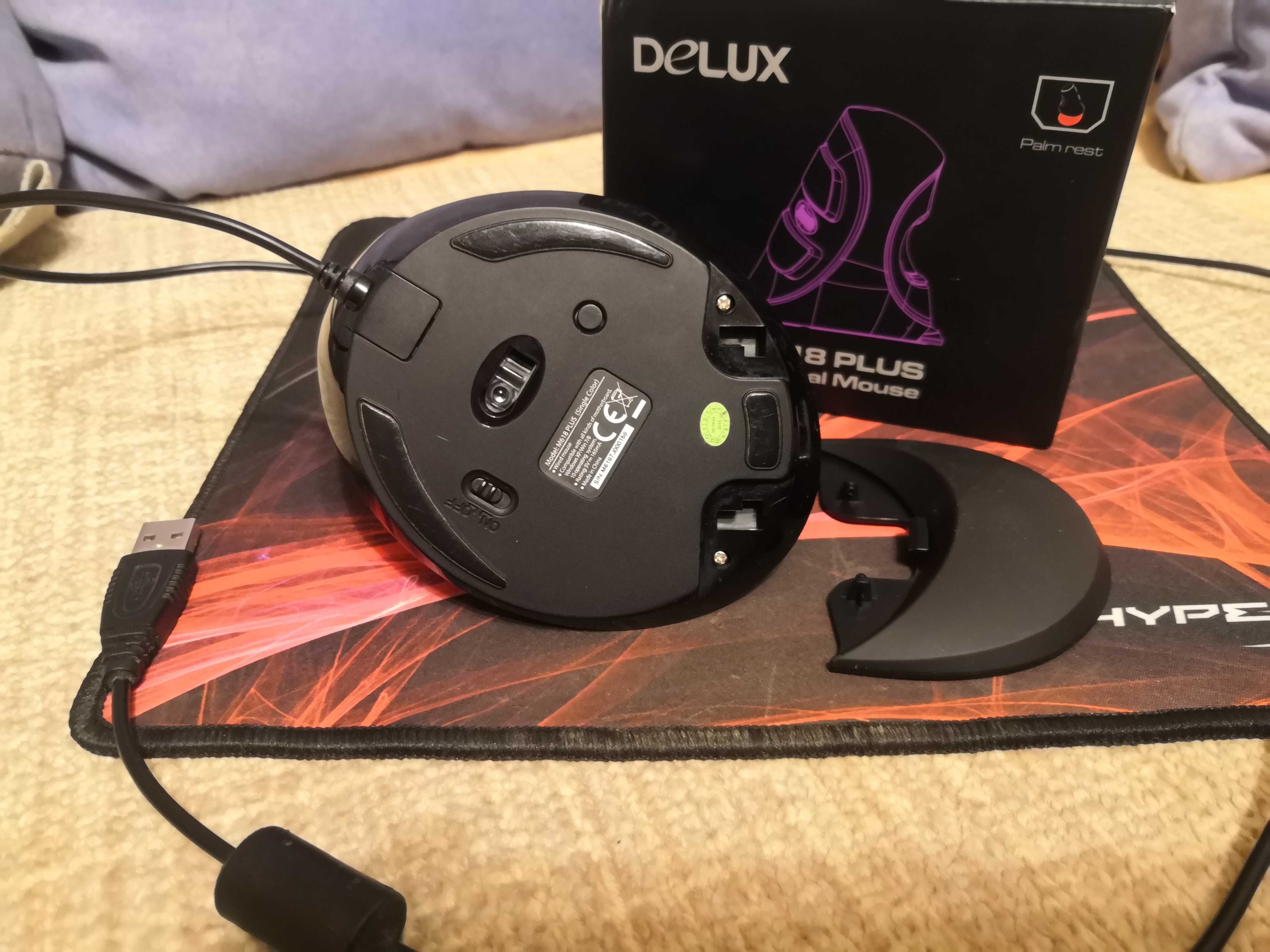 Вертикальная мышь Delux M618 Plus (новая)