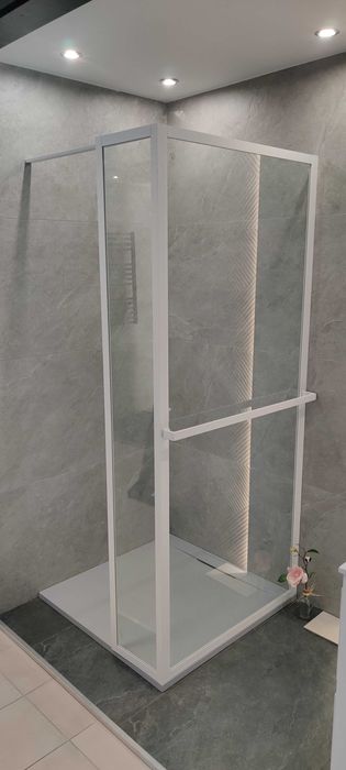 Ścianka prysznicowa Walk-IN Riho Lucid 90cm biała mat