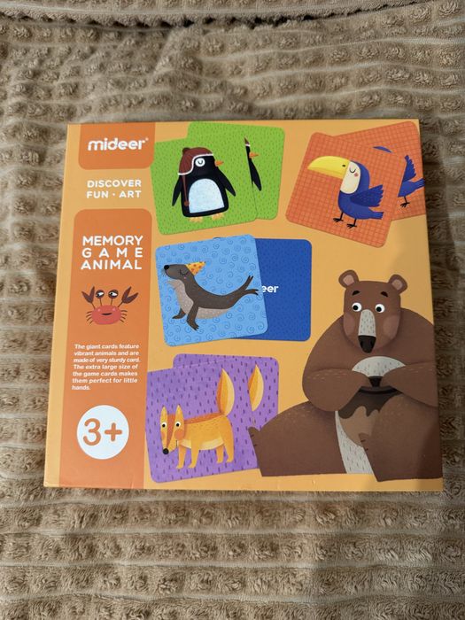 Настільна гра на запам'ятовування MiDeer Звірята 36 карток