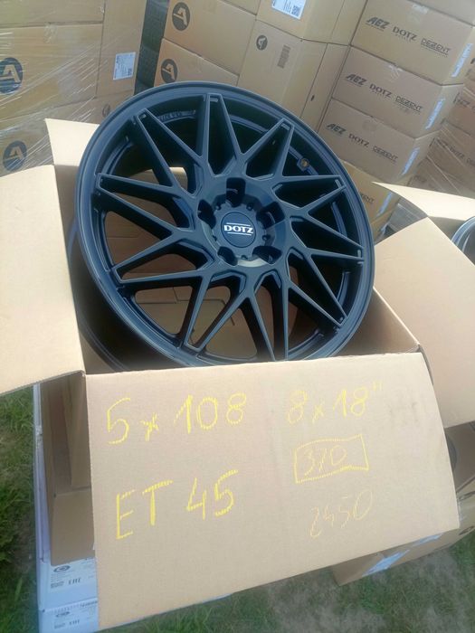 Nowe felgi aluminiowe DOTZ 8jx18 et45 5x108 Ford Volwo Citroen Peugeot