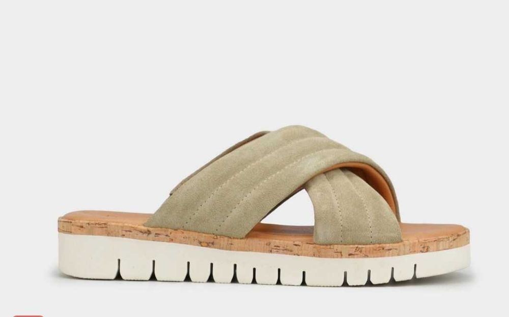 Шкіряні шльопанці сандалі Braska 24.5 см шлепанцы