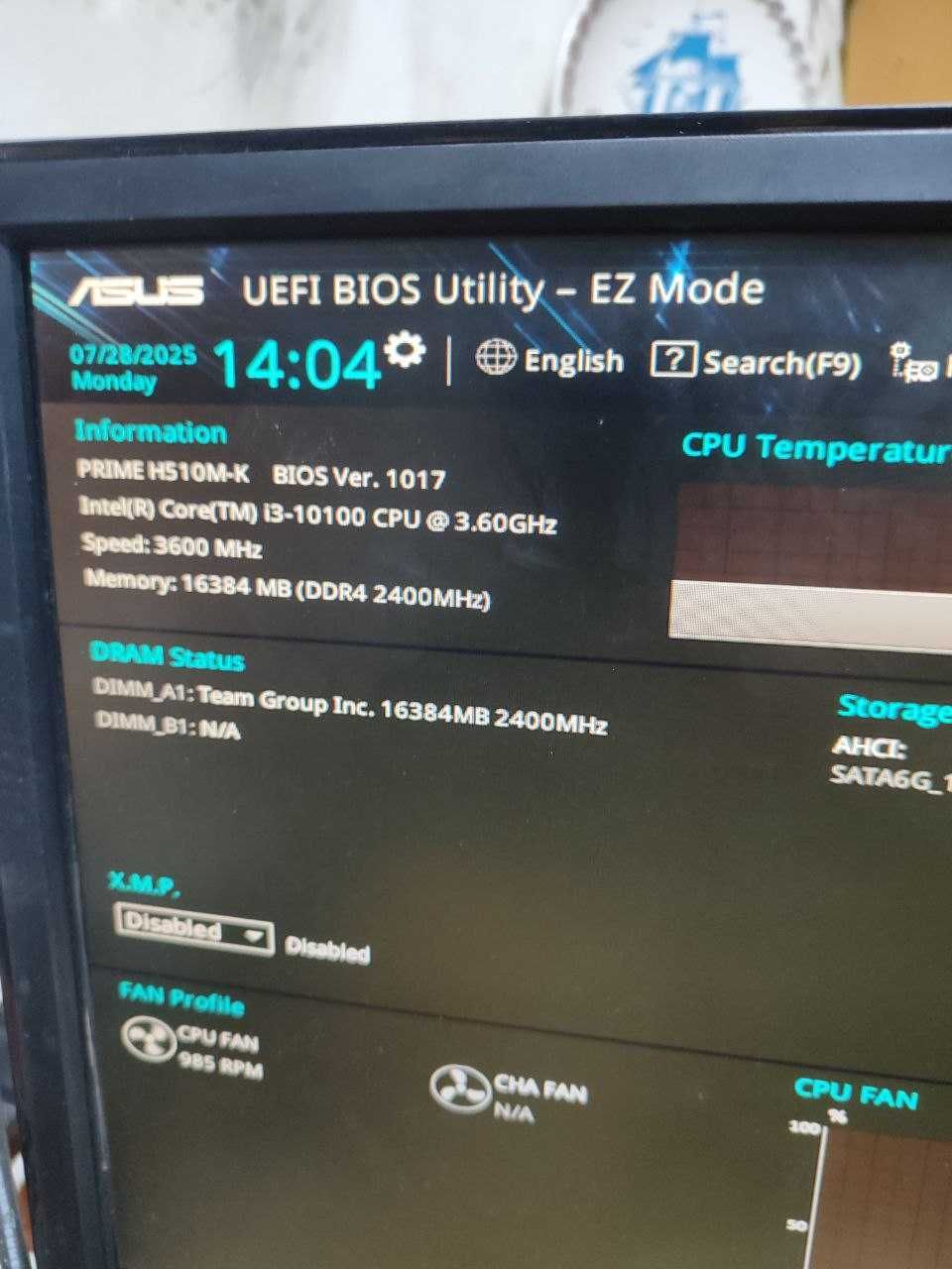 Компьютер intel i3 -10100 3.6Ghz