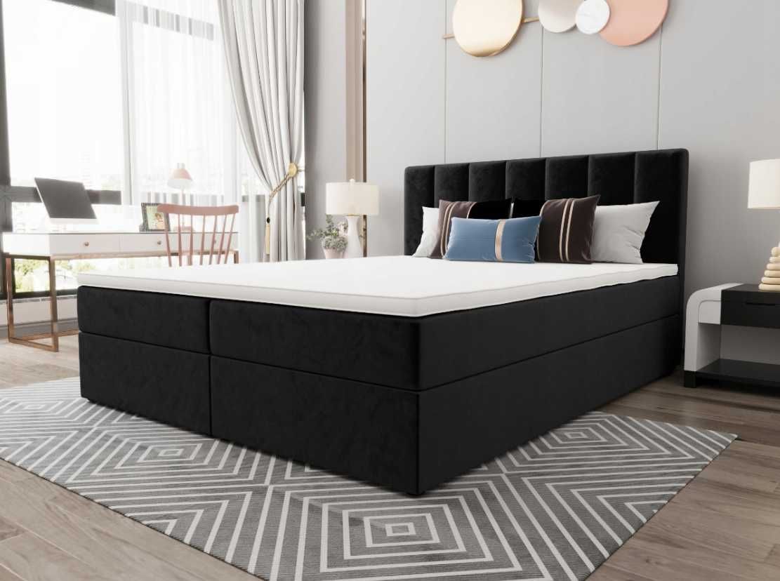 Łóżko Kontynentalne WIELE WYMIARÓW Boxspring 160x200 + Materace BONITO