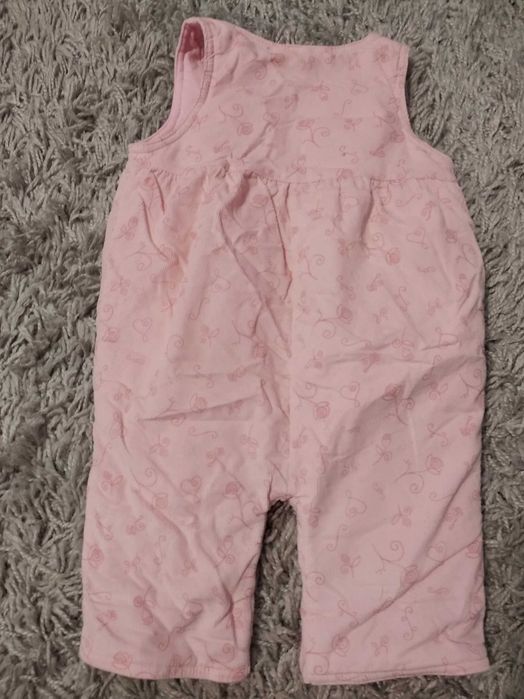 Spodnie różowe ocieplenie dziewczęce niemowlę 0-3 mies rozpinane 62 cm