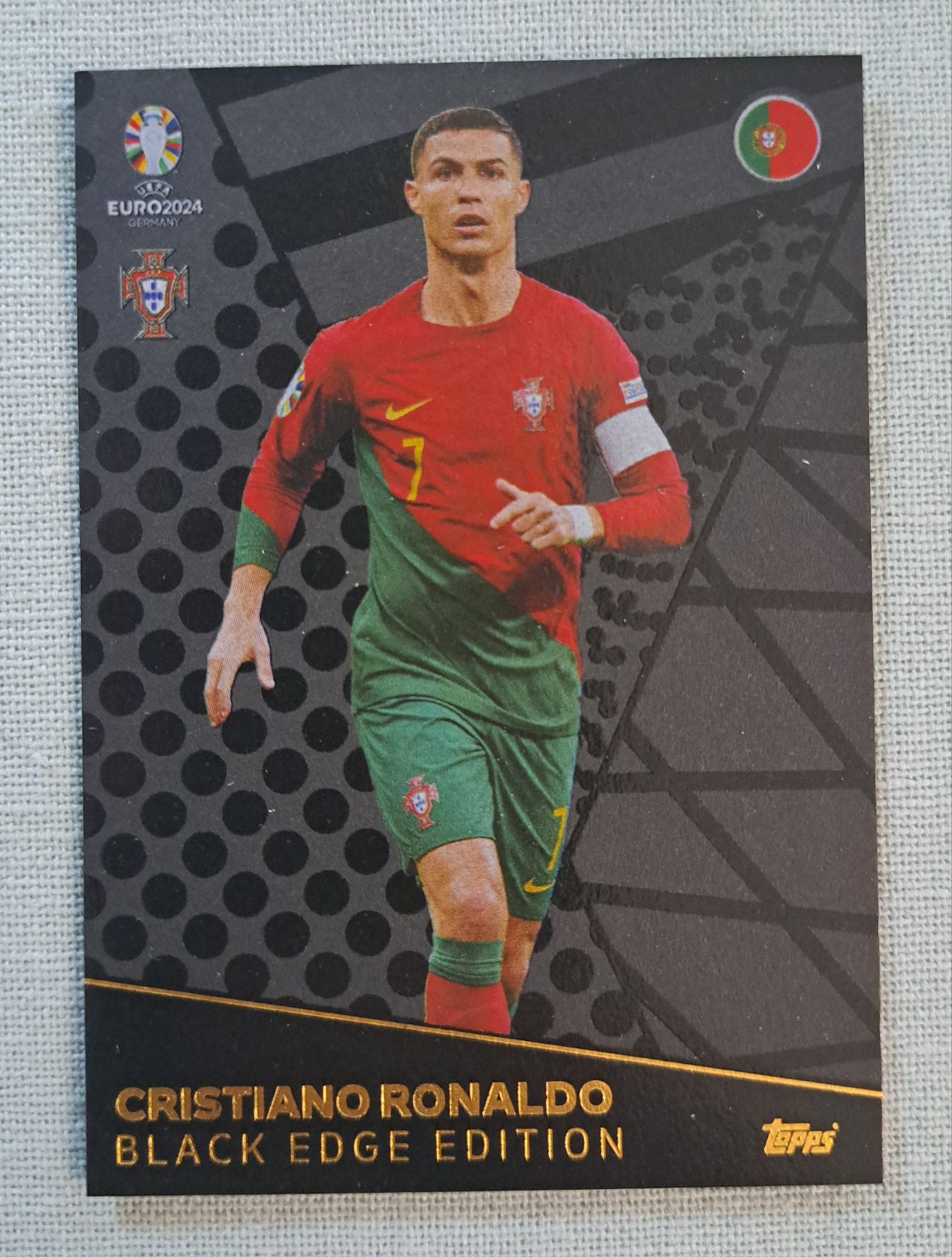 Karta piłkarska black edge edition Cristiano Ronaldo euro 2024 topps