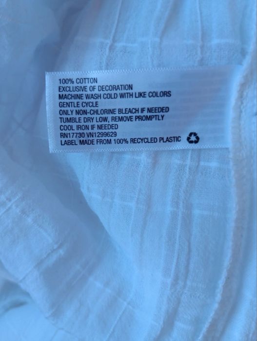 Белое легкое платье батист, Италия