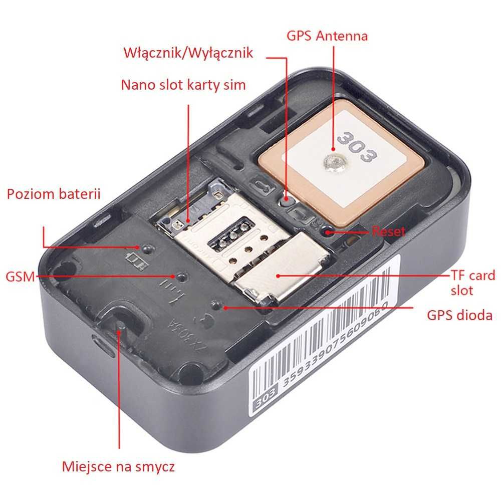 MINI LOKALIZATOR GPS tracker podsłuch Nagrywanie