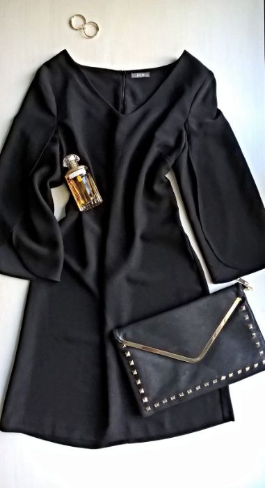 Nowa elegancka sukienka basic minimalizm mała czarna 40-42