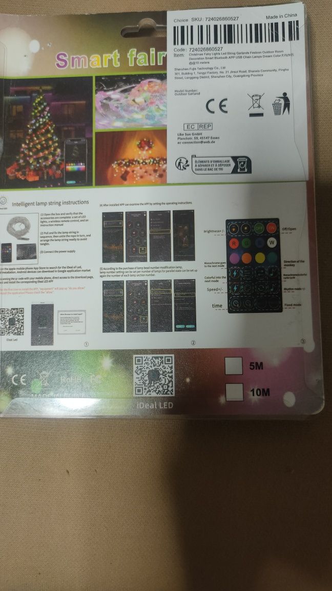 Taśma LED RGB BT, 10 metrów,lampki choinkowe