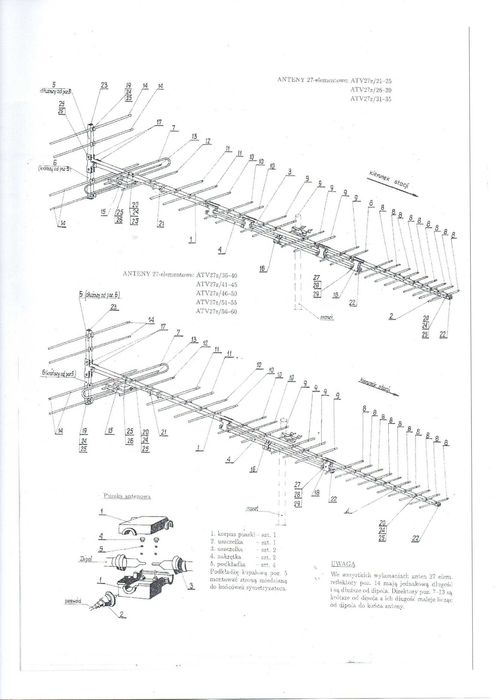 Antena kierunkowa UHF 27 elementowa TELMOR ATV27z do b.trudnych war.
