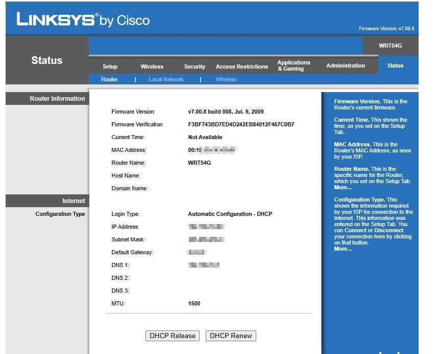 Router Linksys - Cisco / WRT54G v7 / sprawny / komplet / LAN