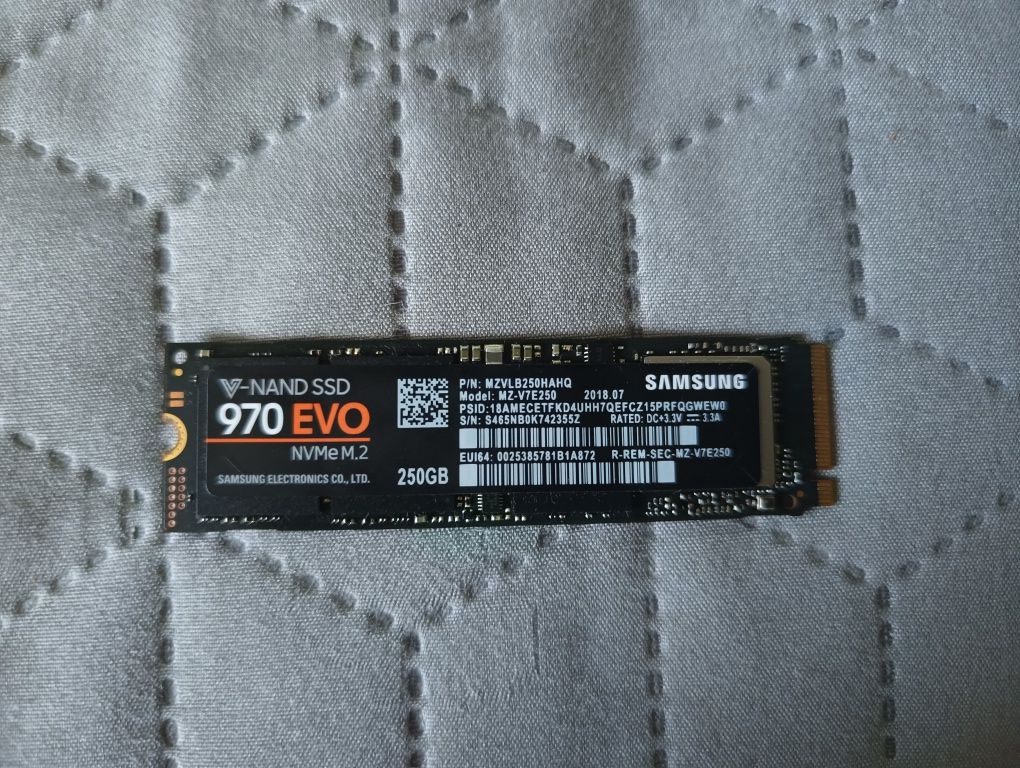 Samsung 970 EVO Nvme M.2 250Gb