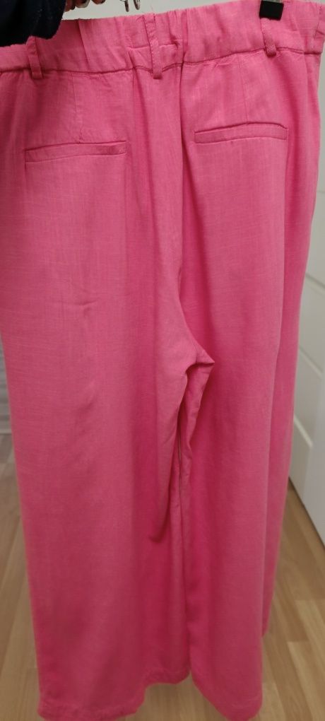 Calças largas cor de rosa, Stradivarius, tamanho 36