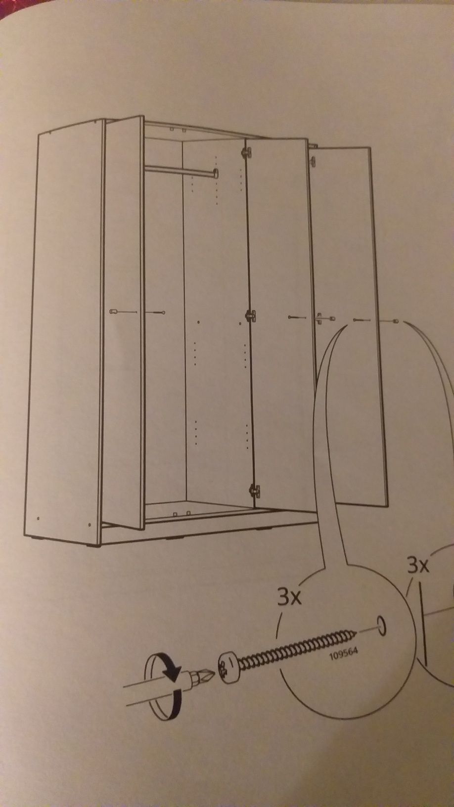 Szafa -biała 3drzwiowa KLEPPSTAD IKEA