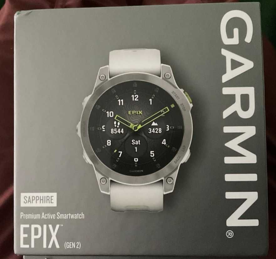 Garmin epix Gen 2 Premium smartwatch AMOLED white titanium USA 4міс бу