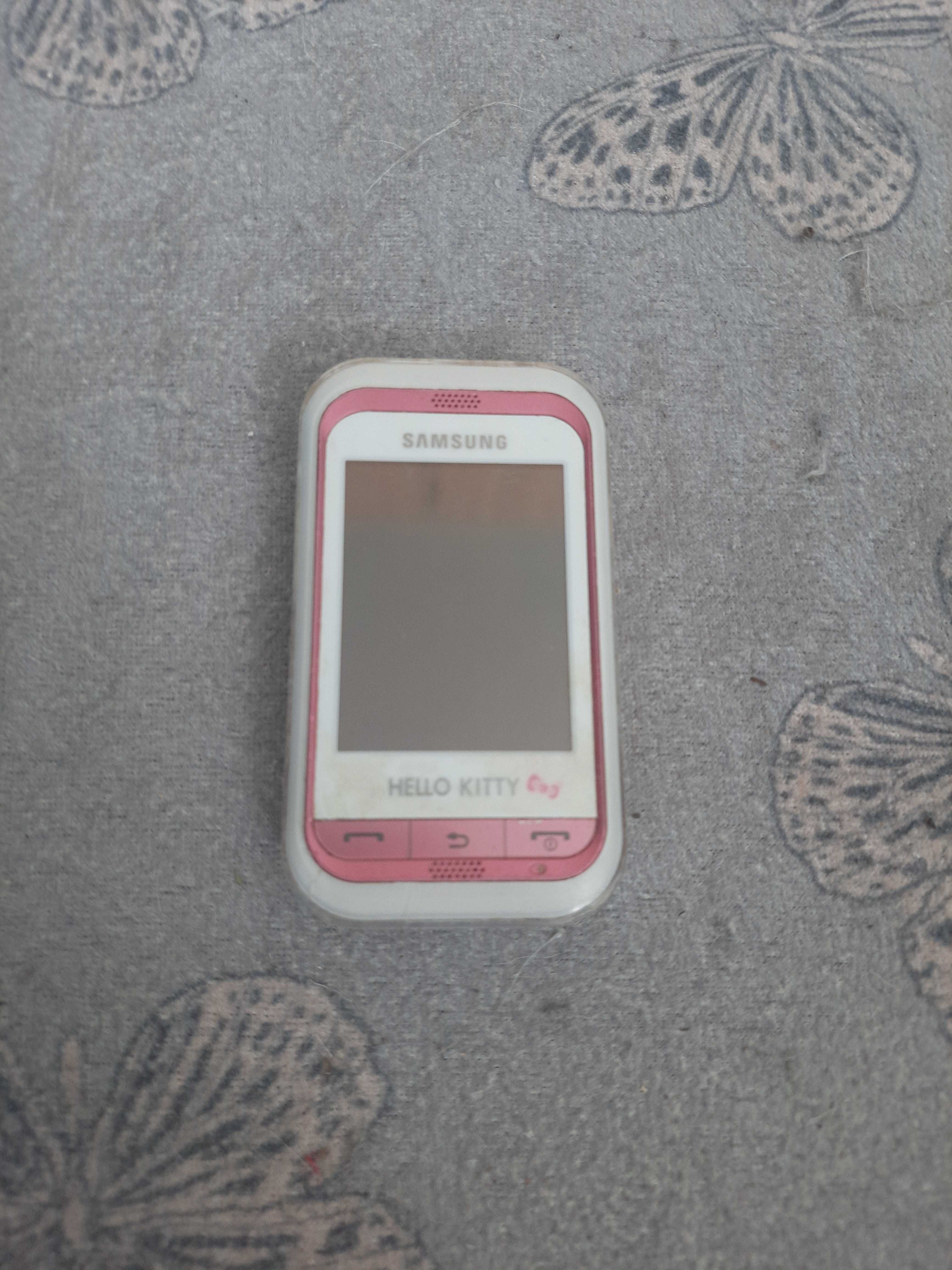 Телефон samsung hello kitty рожевий розовый на запчастини
