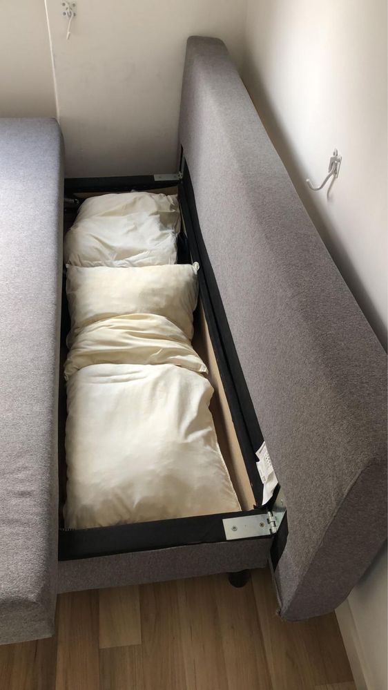 Sofa cama Alvdalen Cinza